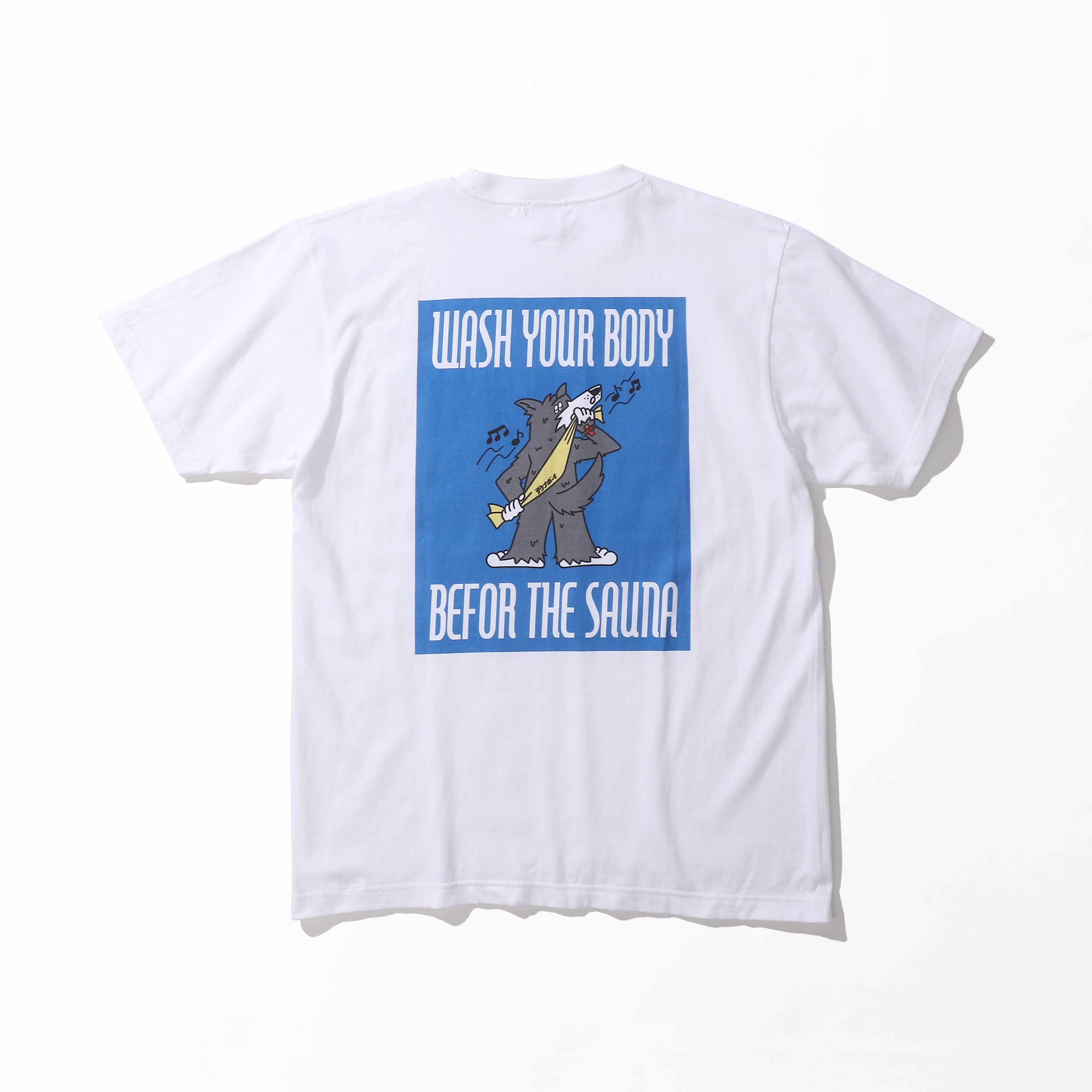 サウナオオカミ WASH YOUR BODY 半袖Tシャツ