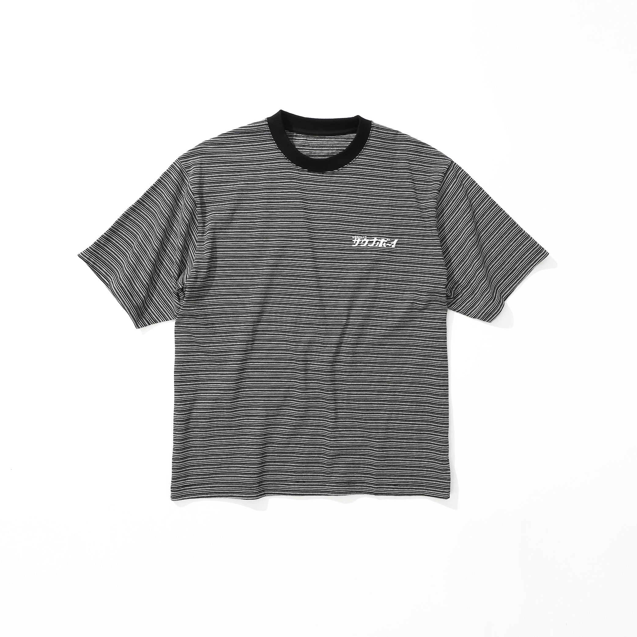 【セール】ロゴ ボーダー半袖ビッグシルエットTシャツ