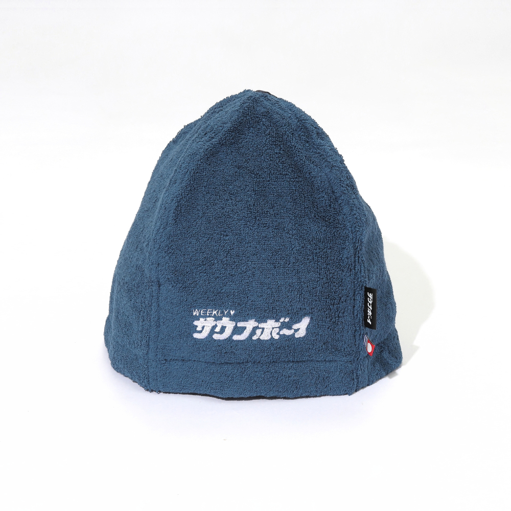 【タイムセール】ロゴ入りゆったり今治産タオルサウナハット（抗菌仕様）