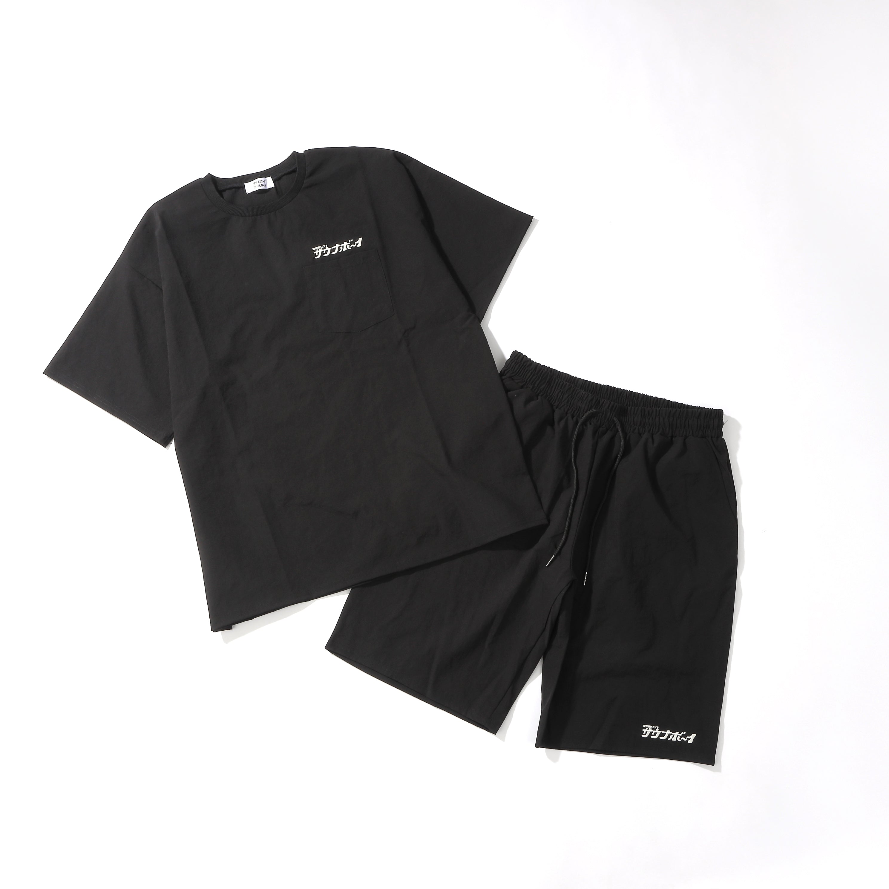 サウナボーイリップストップ半袖セットアップ  | 上下セット ルームウェア パジャマ アウトドア キャンプサウナ 風呂上り 部屋着