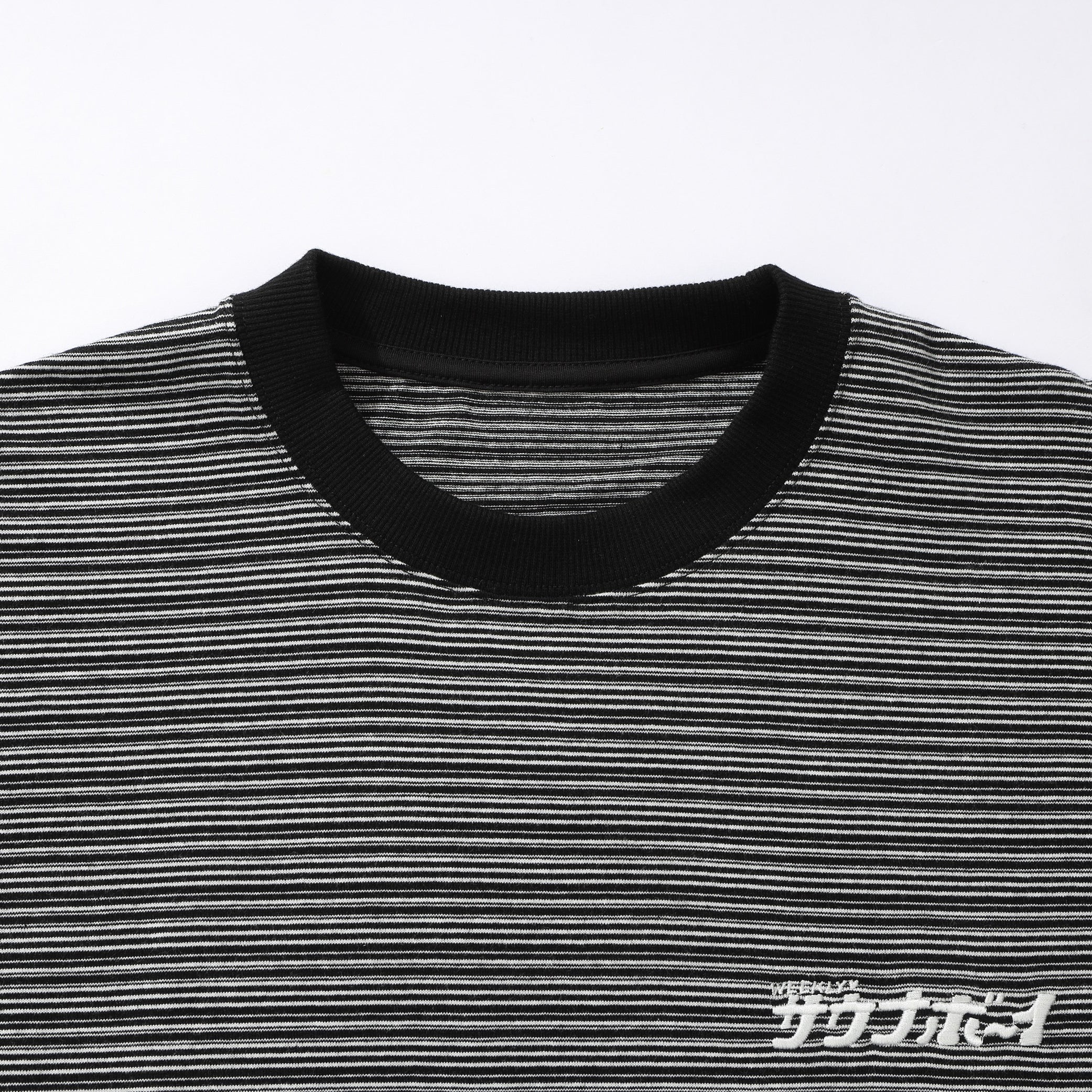 【セール】ロゴ ボーダー半袖ビッグシルエットTシャツ